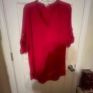Lily White Vibrant Pink Tunic Top